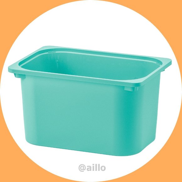 IKEA TROFAST Storage box, turquoise LARGE - Picture 1 of 15